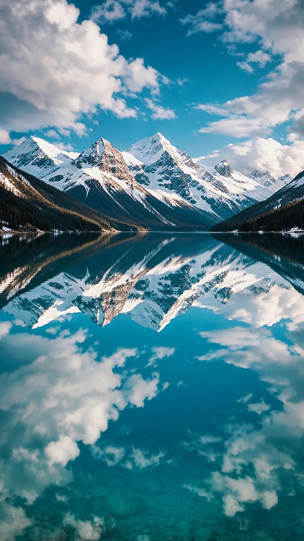 Mountain Lake HD Wallpaper 4K - Perfect Reflection