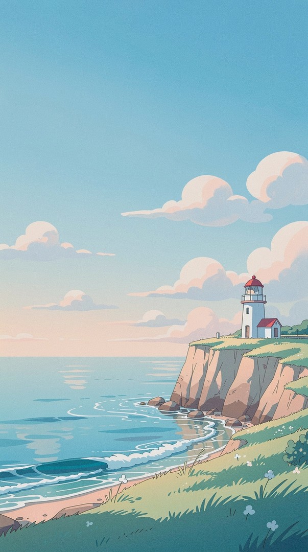 Lighthouse HD Wallpaper 4K - Peaceful Seaside