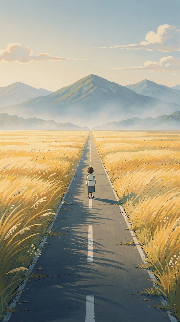 Endless Road HD Wallpaper 4K - Minimal Countryside