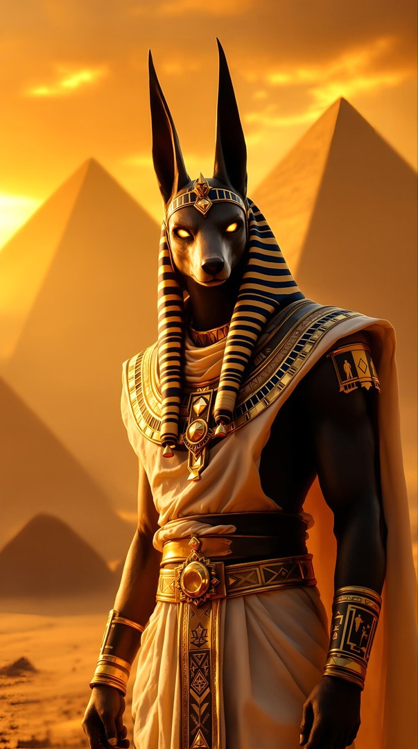 Anubis Egyptian God HD Wallpaper 4K - Mythic Power