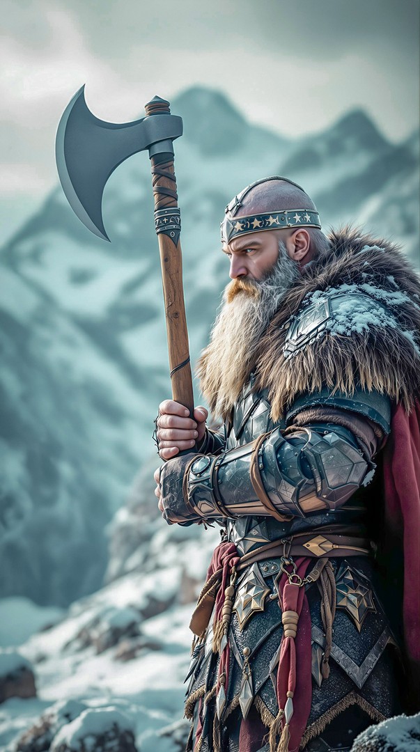 Viking Warrior HD Wallpaper 4K - Nordic Strength