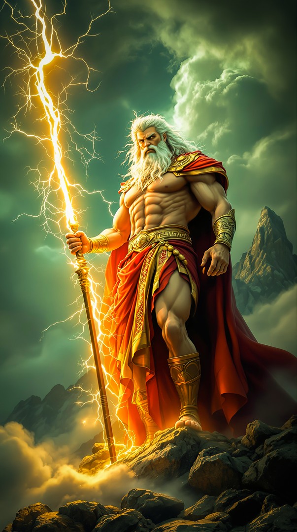 Zeus God of Thunder HD Wallpaper 4K - Mythic Power