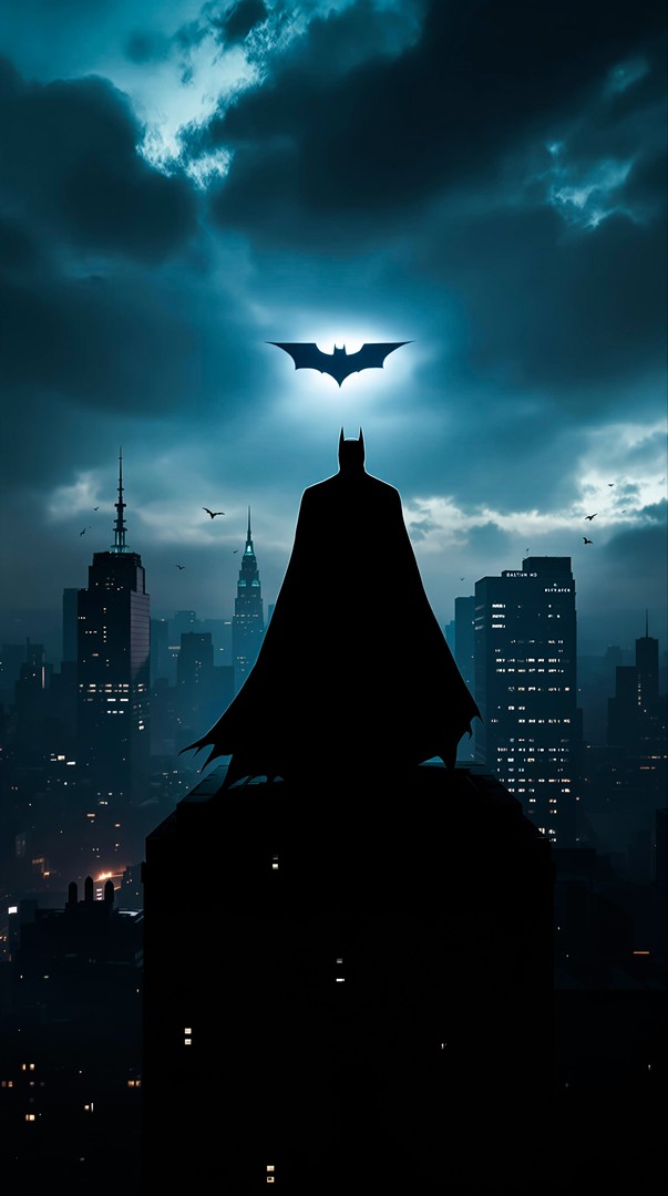 Batman Dark City HD Wallpaper 4K - Vigilante Night