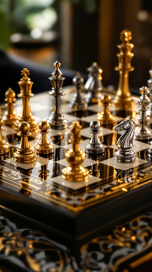 Luxury Chess Board HD Wallpaper 4K - Royal Game