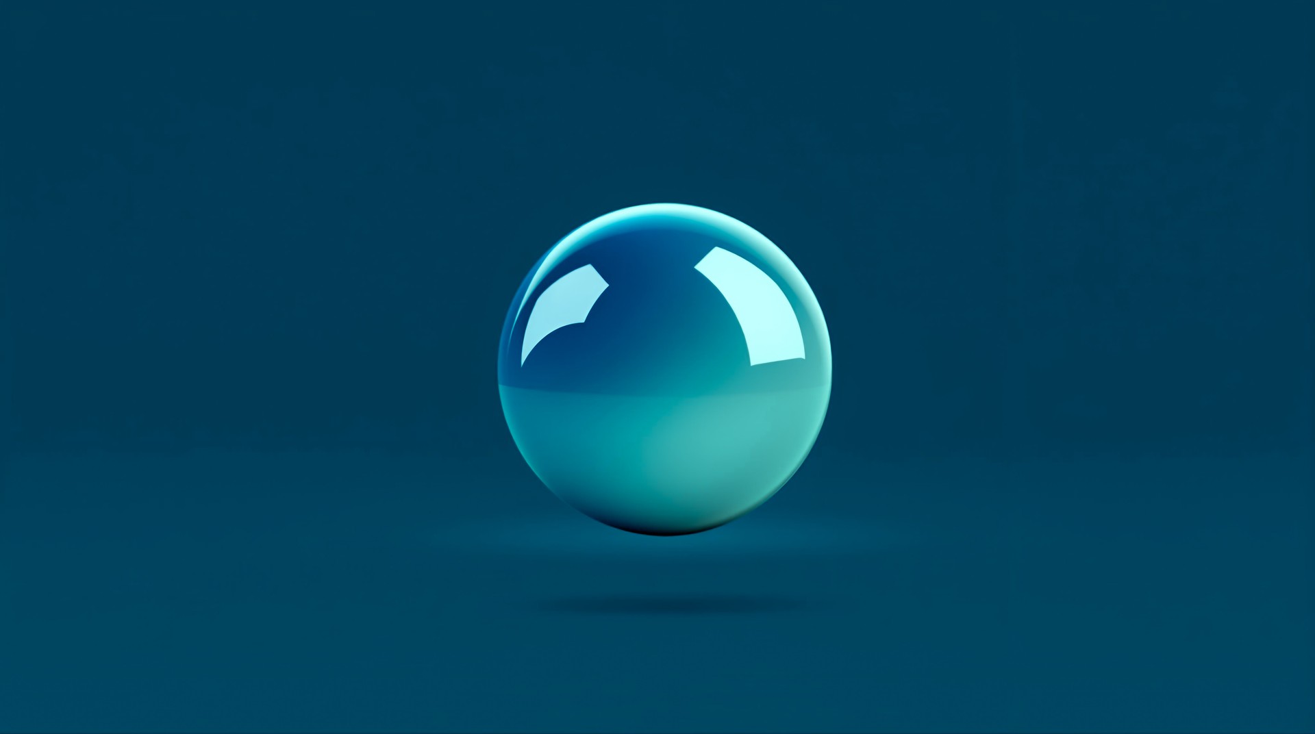 Minimal Blue Glass Sphere HD Wallpaper 4K - Abstract Design