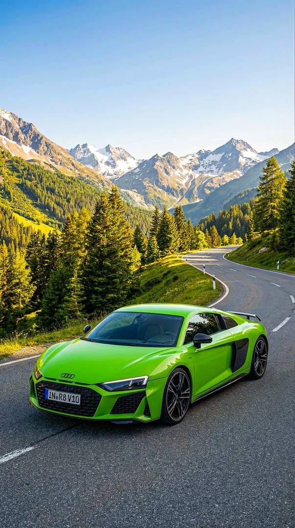 Audi Supercar Alpine Road HD Wallpaper 4K - Scenic Drive