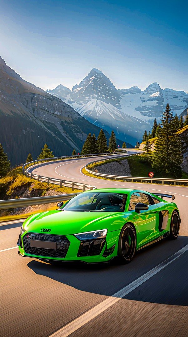 Audi  HD Wallpaper 4K - Mountain Highway