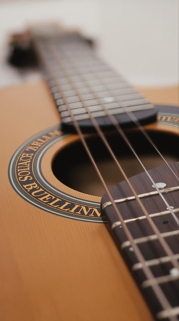Acoustic Guitar Close-Up HD Wallpaper 4K - Musical Instrument