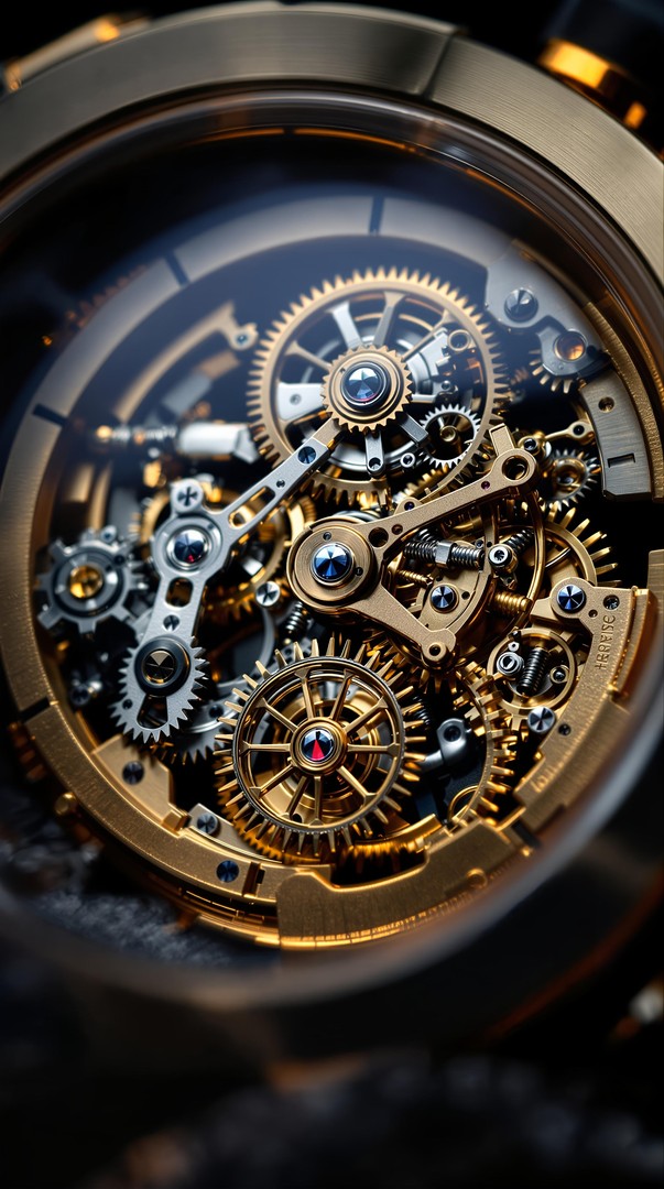 Luxury Mechanical Watch HD Wallpaper 4K - Clockwork Gears