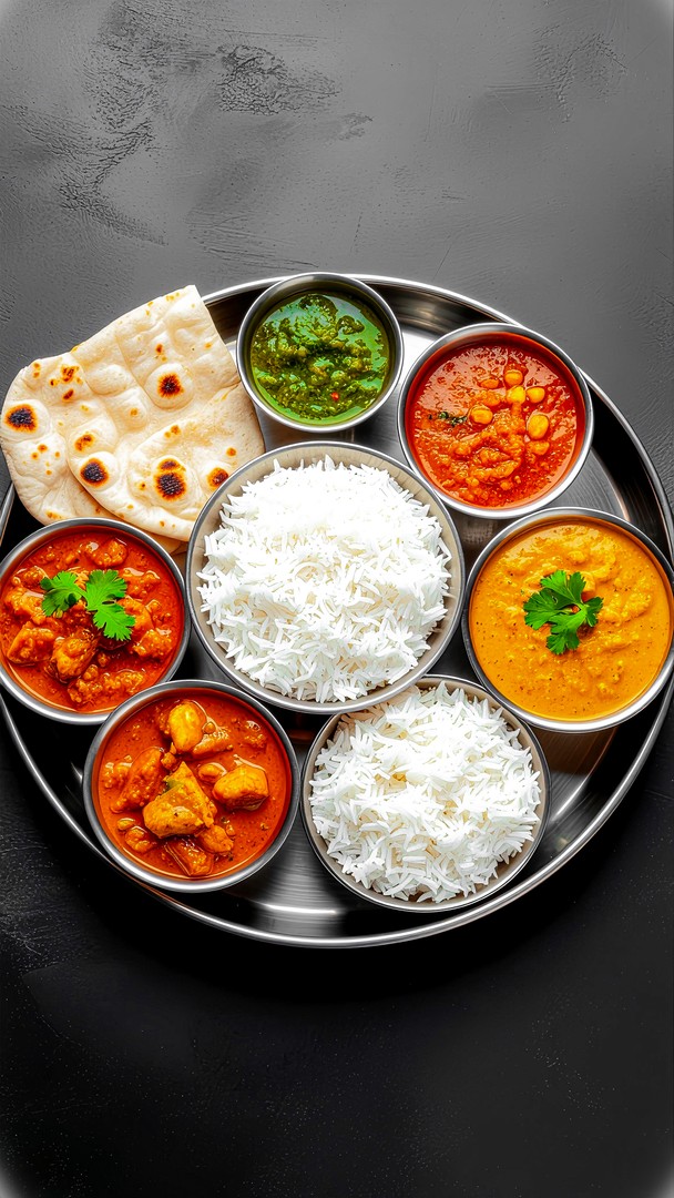 Traditional Indian Thali HD Food Wallpaper 4K - Authentic Cuisine