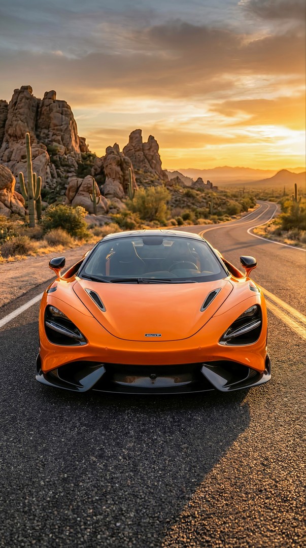 Supercar on Desert Road HD Wallpaper - 4k wallpapers for mobile