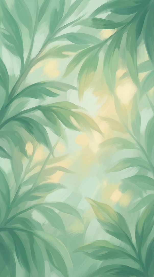 Soft Green Leaves Abstract HD Wallpaper 4K