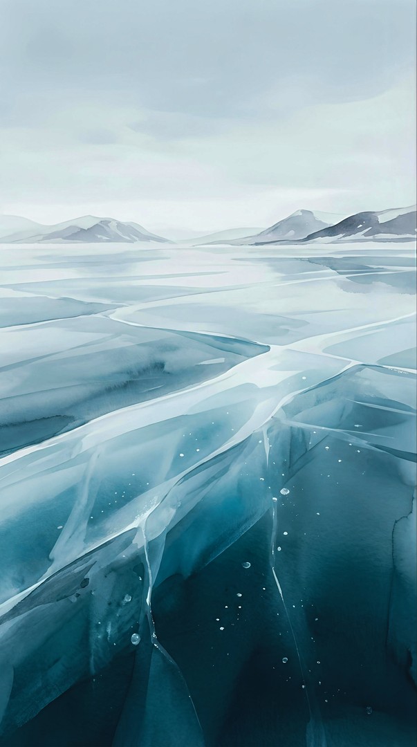 Frozen Ice Cracks Arctic HD Wallpaper 4K