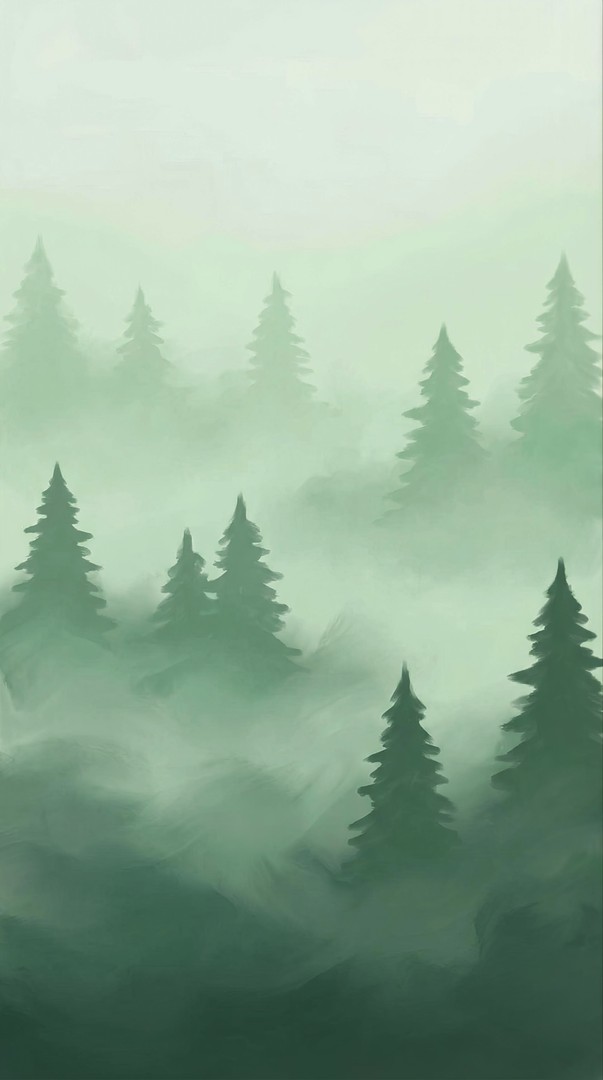 Misty Pine Forest Minimal HD Wallpaper 4K