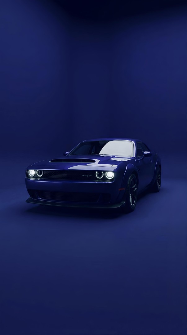 Blue Dodge Challenger SRT Hellcat 4K wallpapers