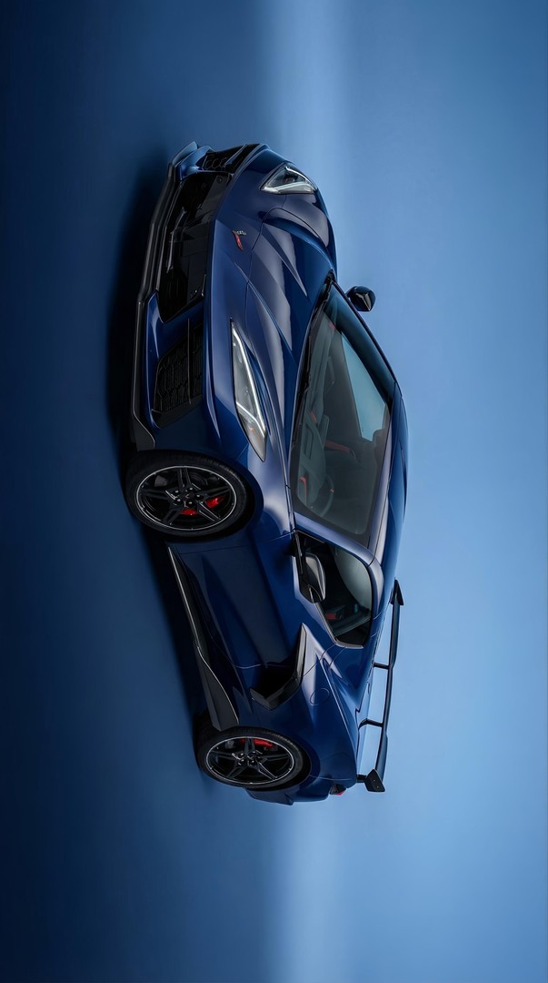 Blue Tesla Model 3 Performance Top View 4K Wallpaper