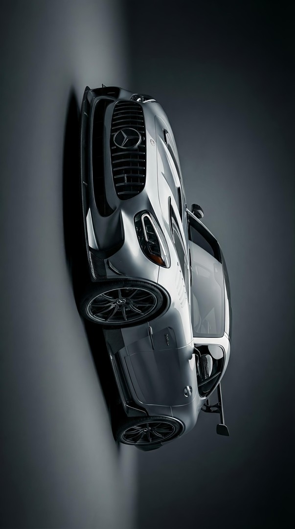 Silver Mercedes-AMG GT Top View 4K Wallpaper