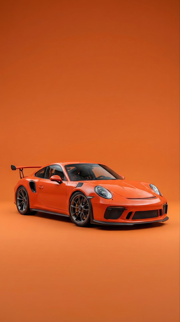 Orange Porsche 911 GT3 RS Track Car 4K Wallpaper