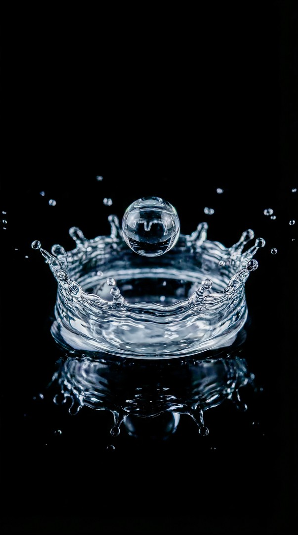 Water Drop Crown Splash Photography 4K Wallpaper