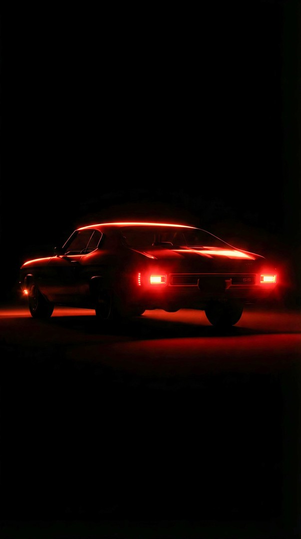 Classic Muscle Red Car 4K Wallpaper