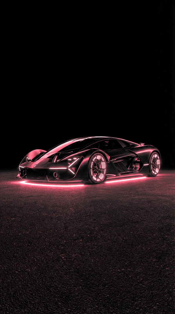 Pink Lamborghini Underglow 4K Wallpaper