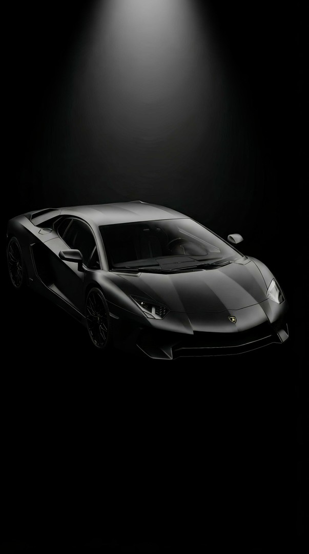 Black Lamborghini  Dark 4K Wallpaper