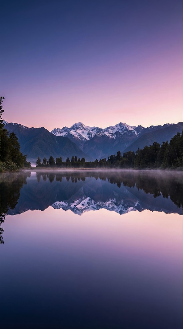 Mountain Reflection Lake Sunset HD Wallpaper 4K