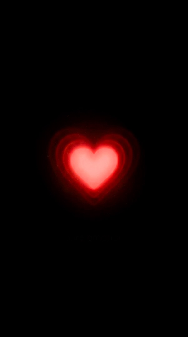 Glowing Red Heart Dark Background HD Wallpaper 4K