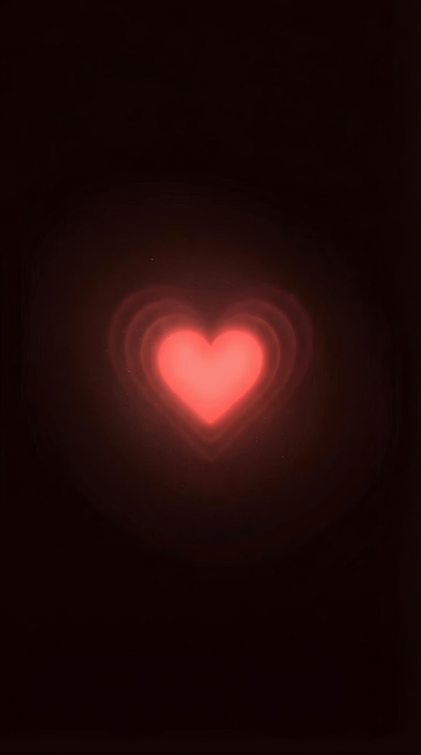 Soft Glowing Heart Dark Gradient HD Wallpaper 4K
