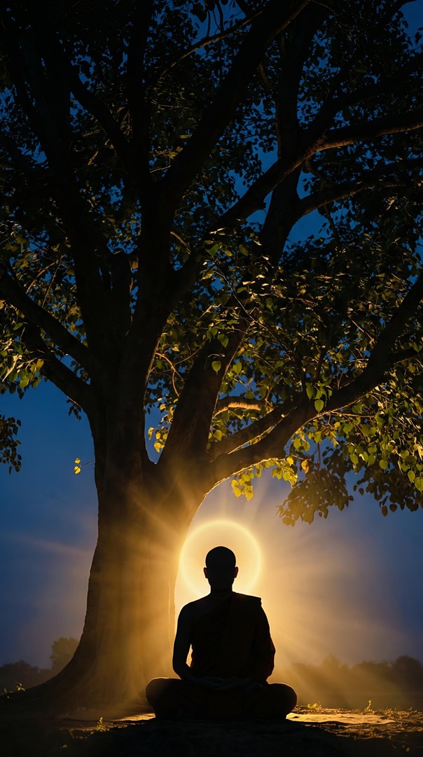 Meditation Under Tree Spiritual HD Wallpaper 4K