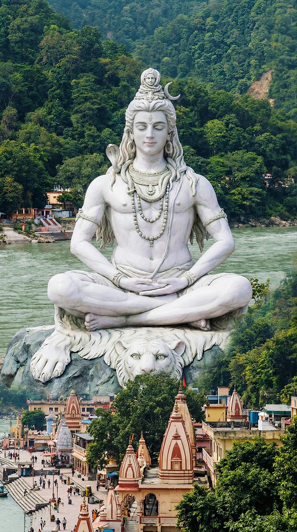 Lord Shiv Statue Haridwar Rishikesh Temples Ganga 4K Wallpaper