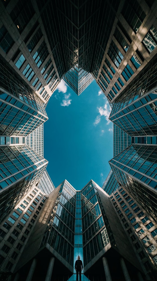 Symmetrical Skyscraper Architecture HD Wallpaper 4K
