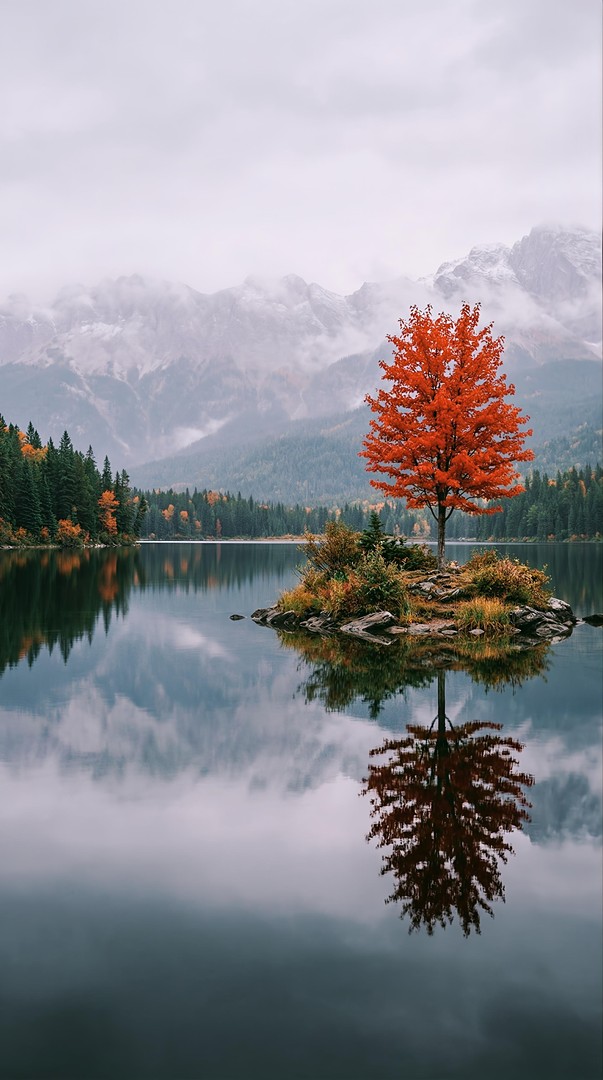 Red Autumn 4k Wallpaper