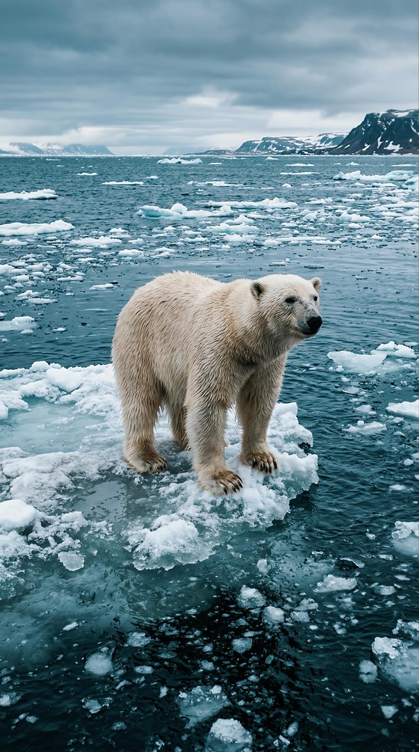 Polar Bear on Arctic Ice HD Wildlife Wallpaper 4K