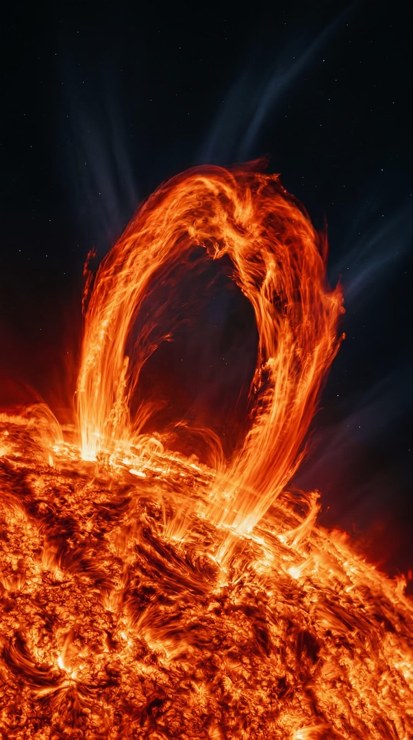 Massive Solar Flare on the Sun Surface HD Space Wallpaper 4K