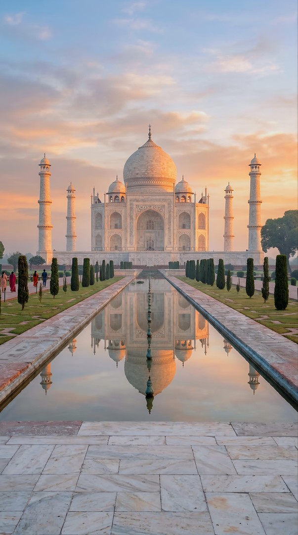 Taj Mahal Sunrise Reflection HD Architecture Wallpaper 4K