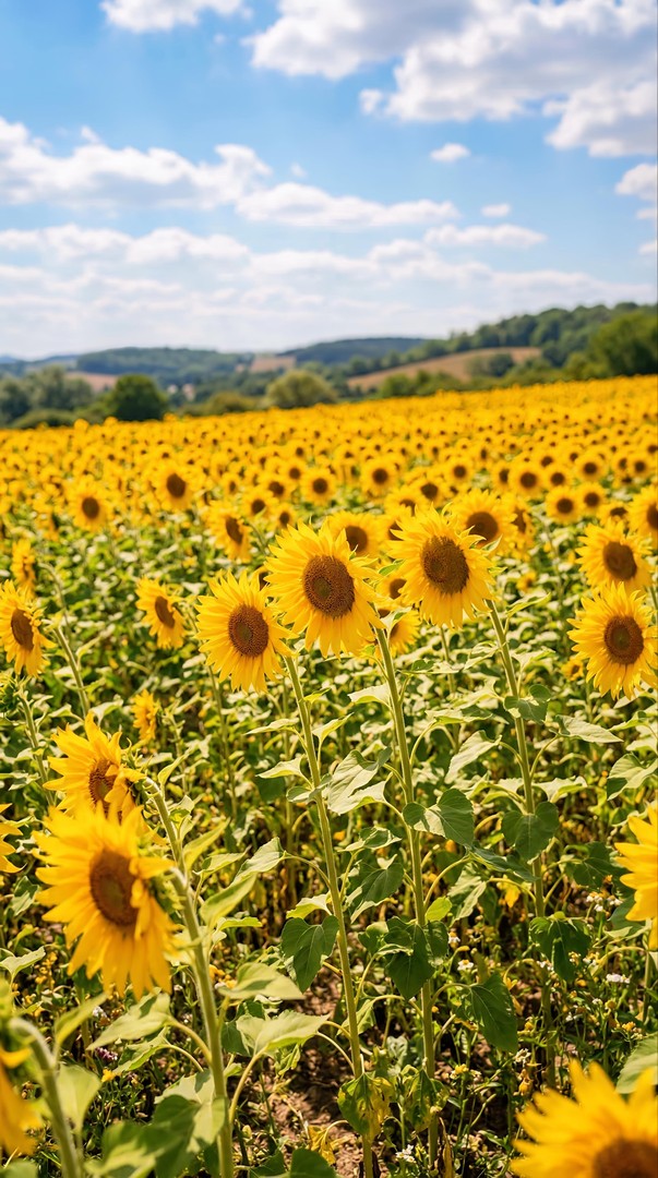 Sunflower Field Landscape 4k Wallpapers for mobile