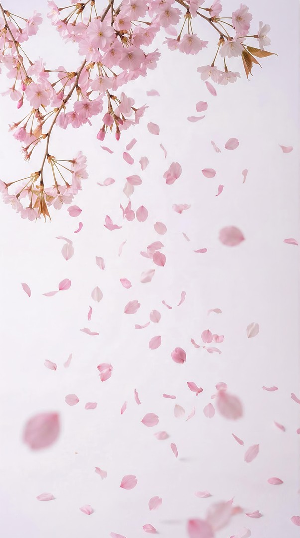 Cherry Blossom Petals Falling HD Wallpaper 4K