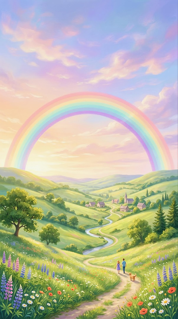 Rainbow Valley Landscape HD Wallpaper 4K