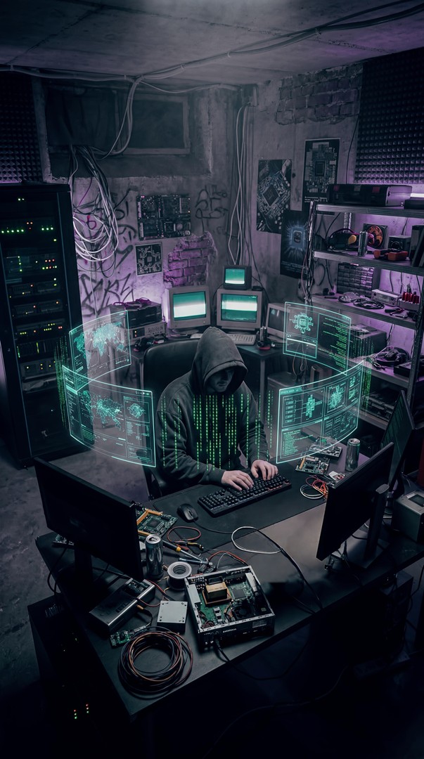 Cyber Hacker Setup HD Wallpaper 4K