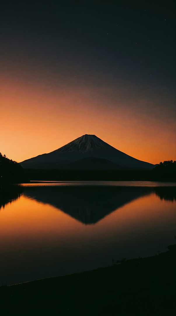 Mountain Reflection Sunset HD Wallpaper 4K - Calm Lake Aesthetic