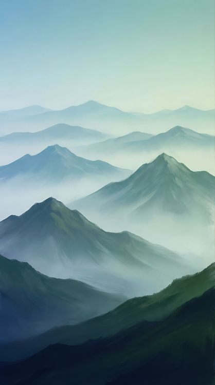 Misty Mountain Layers HD Wallpaper 4K