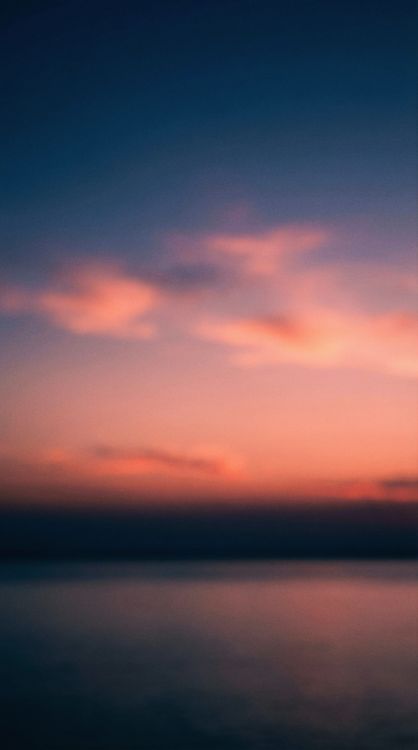 Blurred Ocean Sunset Reflection HD Wallpaper 4K