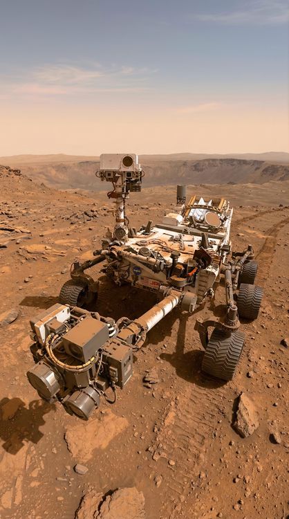 Mars Rover Exploring Red Planet Surface HD Space Wallpaper 4K